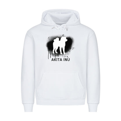 Premium Hoodie "Akita Inu - Brush" Weiß – hunde-shirt.de