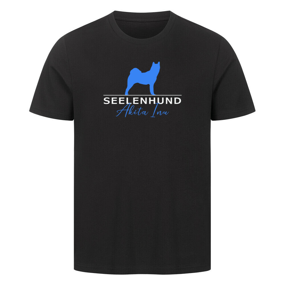 Premium T-Shirt "Akita Inu - Seelenhund" Schwarz – hunde-shirt.de