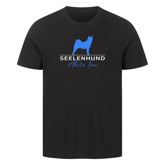 Premium T-Shirt "Akita Inu - Seelenhund" Schwarz – hunde-shirt.de