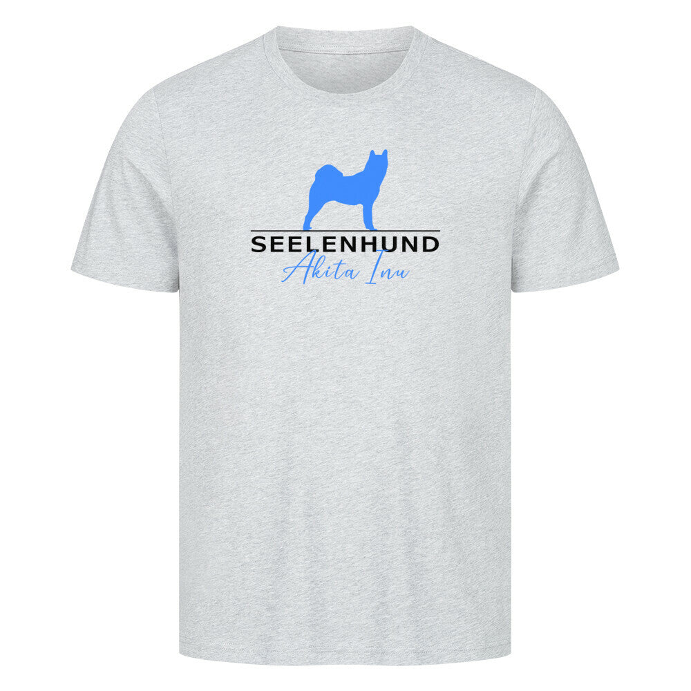 Premium T-Shirt "Akita Inu - Seelenhund" Heather Grey – hunde-shirt.de