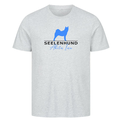 Premium T-Shirt "Akita Inu - Seelenhund" Heather Grey – hunde-shirt.de