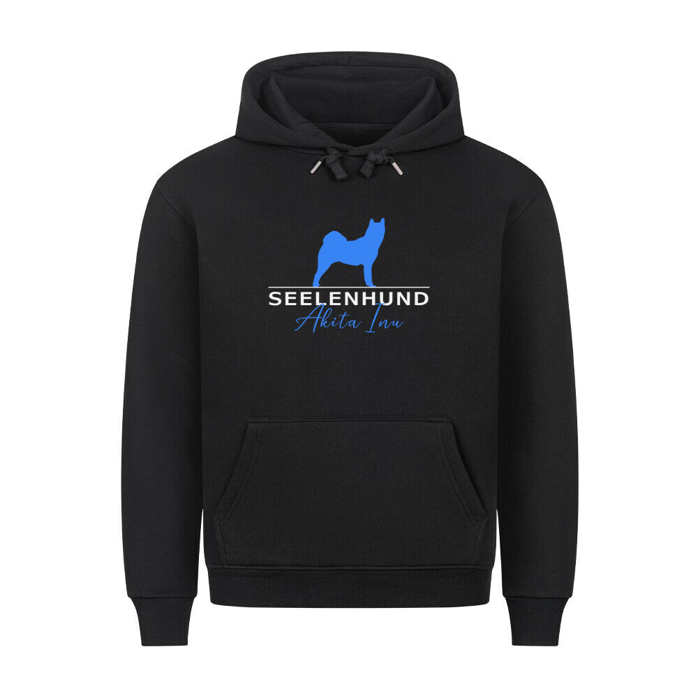 Premium Hoodie "Akita Inu - Seelenhund" Schwarz – hunde-shirt.de