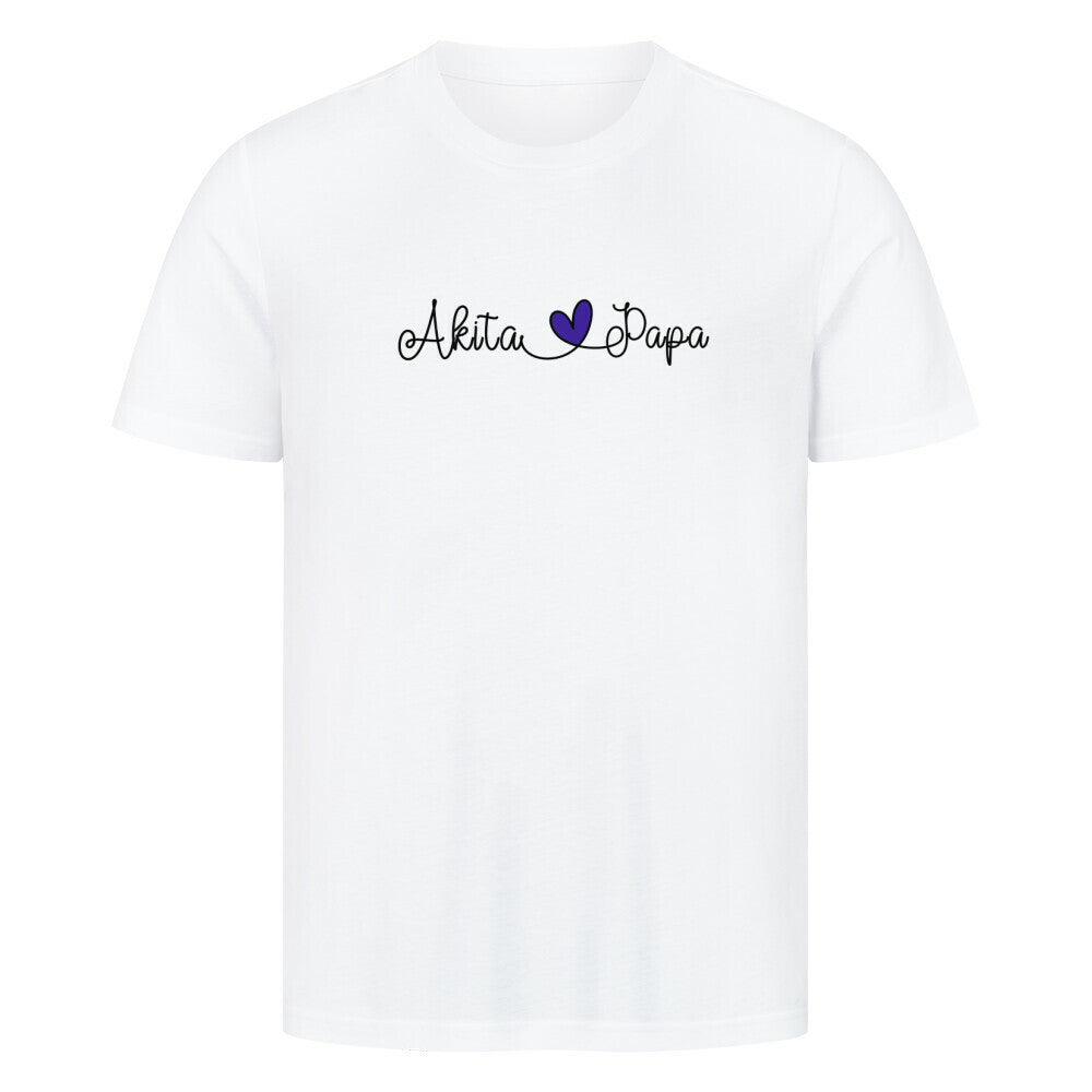 Premium T-Shirt "Akita Inu - Papa" Weiß – hunde-shirt.de