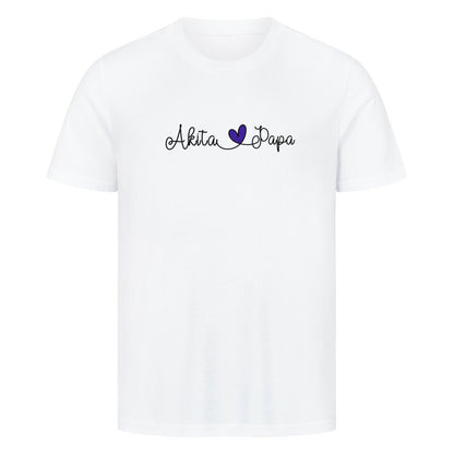Premium T-Shirt "Akita Inu - Papa" Weiß – hunde-shirt.de