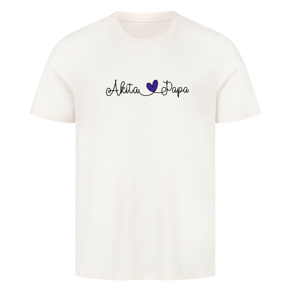 Premium T-Shirt "Akita Inu - Papa" Natural Raw – hunde-shirt.de