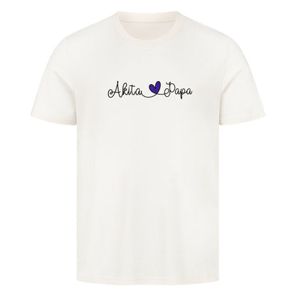 Premium T-Shirt "Akita Inu - Papa" Natural Raw – hunde-shirt.de