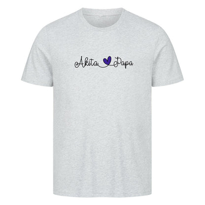 Premium T-Shirt "Akita Inu - Papa" Heather Grey – hunde-shirt.de