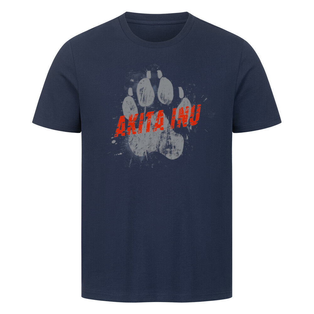 Premium T-Shirt "Akita Inu - PAW" French Navy – hunde-shirt.de