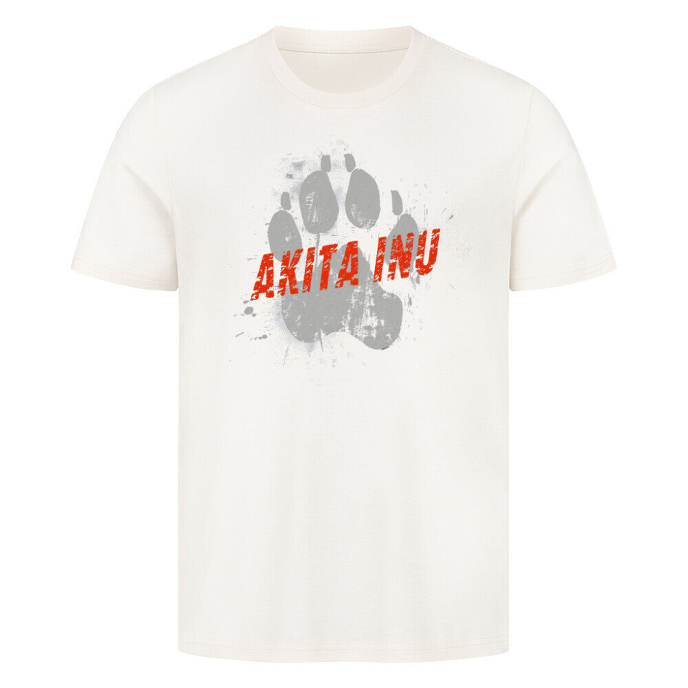 Premium T-Shirt "Akita Inu - PAW" Natural Raw – hunde-shirt.de