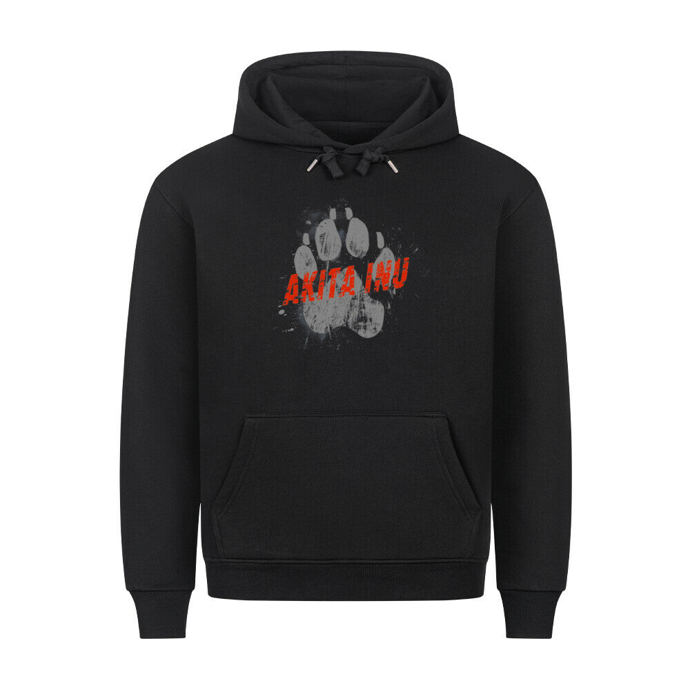 Premium Hoodie "Akita Inu - PAW" Schwarz – hunde-shirt.de