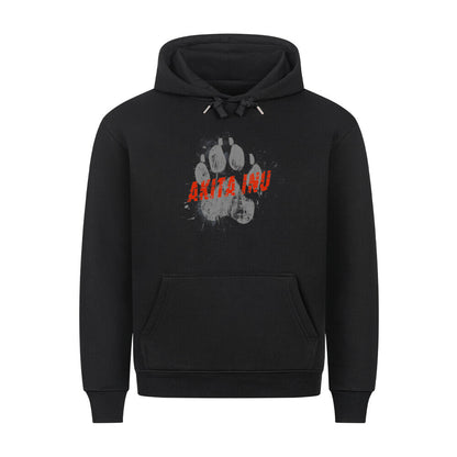 Premium Hoodie "Akita Inu - PAW" Schwarz – hunde-shirt.de