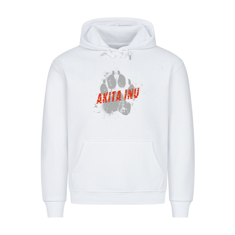 Premium Hoodie "Akita Inu - PAW" Weiß – hunde-shirt.de