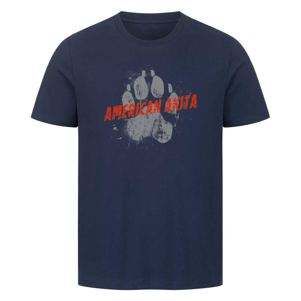 Premium T-Shirt "American Akita - PAW" French Navy – hunde-shirt.de