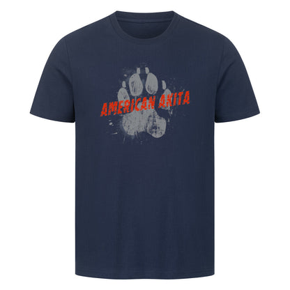 Premium T-Shirt "American Akita - PAW" French Navy – hunde-shirt.de