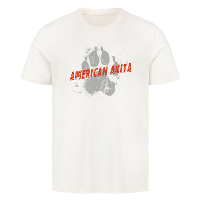 Premium T-Shirt "American Akita - PAW" Natural Raw – hunde-shirt.de