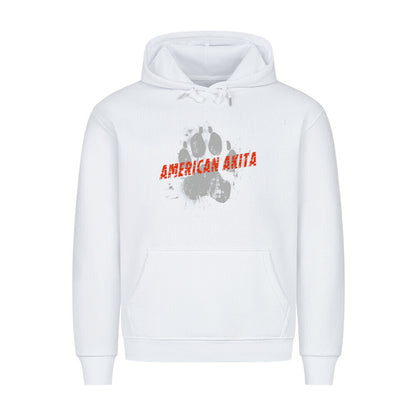 Premium Hoodie "American Akita - PAW" Weiß – hunde-shirt.de