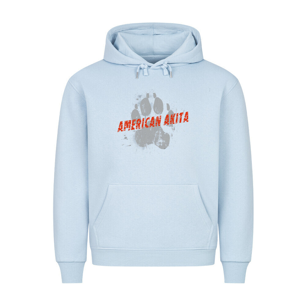 Premium Hoodie "American Akita - PAW" Babyblau – hunde-shirt.de