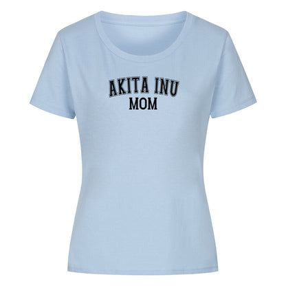 Premium Organic Damen-Shirt "Akita Inu - MOM" Sky Blue – hunde-shirt.de