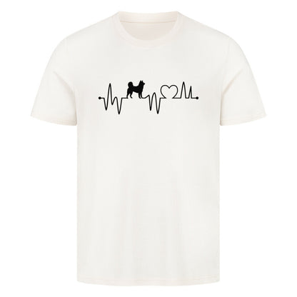 Premium T-Shirt "Akita Inu - Heartbeat" Natural Raw – hunde-shirt.de