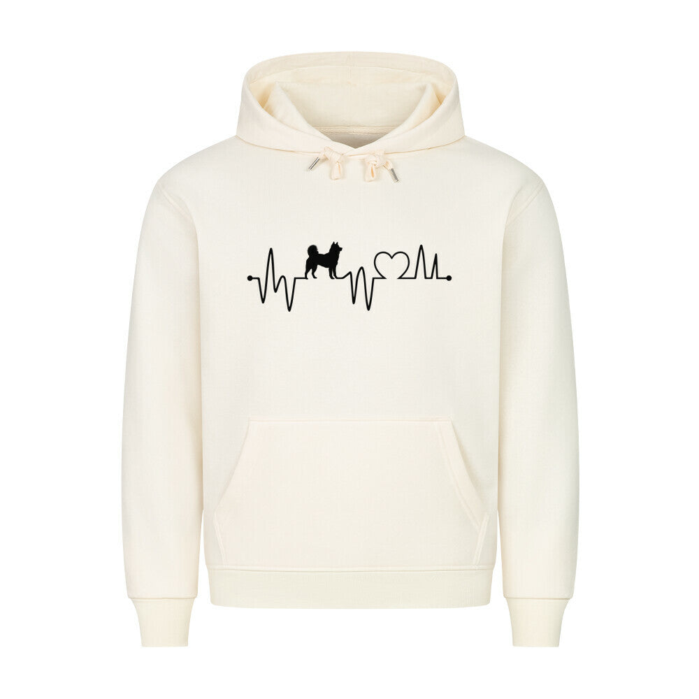 Premium Hoodie "Akita Inu - Heartbeat" Beige – hunde-shirt.de