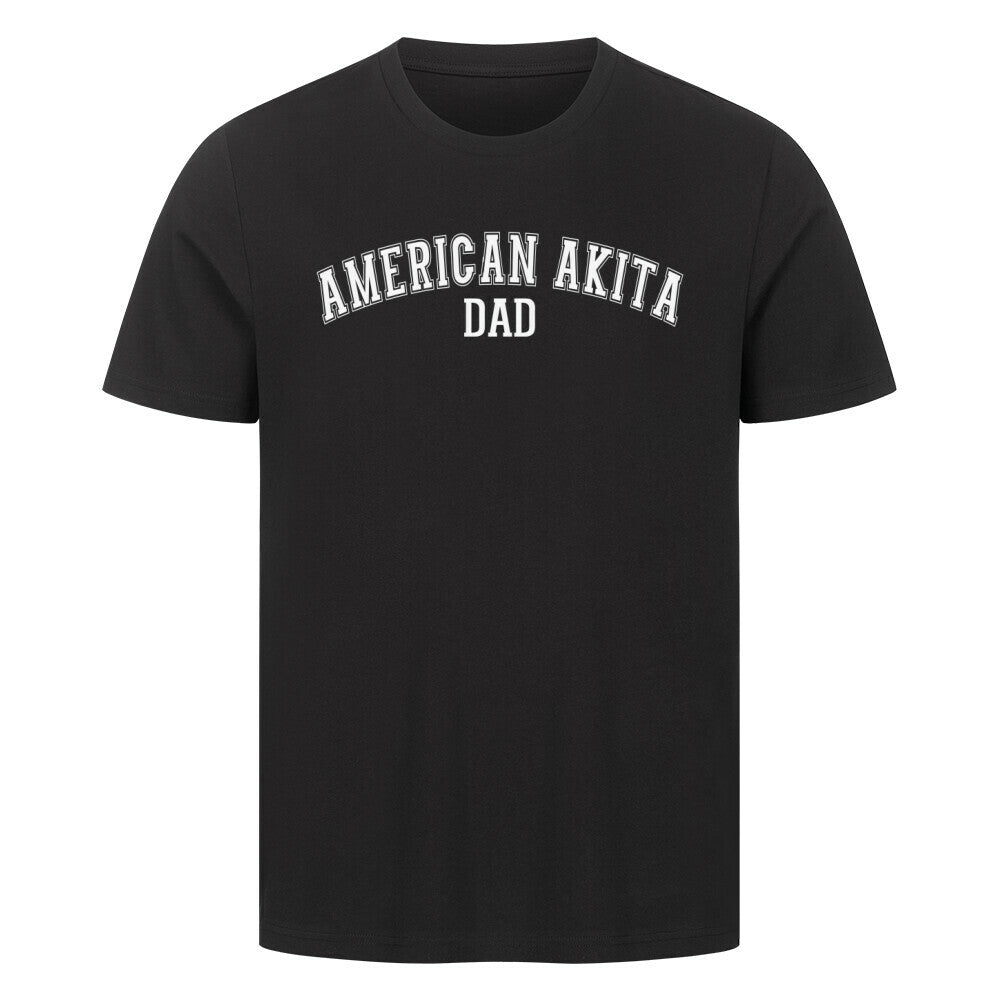 Premium T-Shirt "American Akita - DAD" Schwarz – hunde-shirt.de