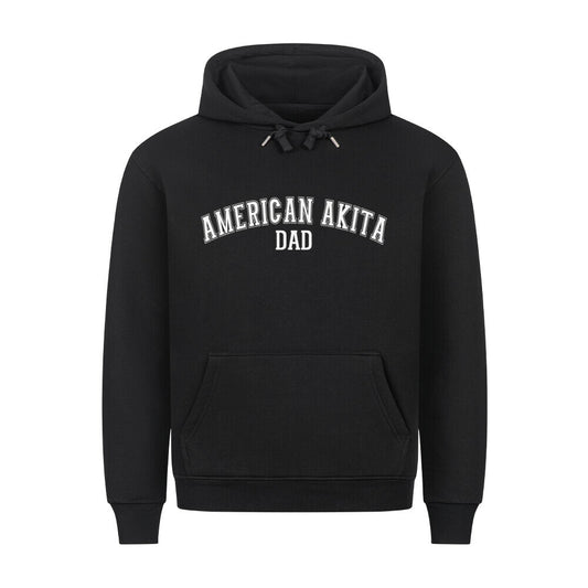 Premium Hoodie "American Akita - DAD" Schwarz – hunde-shirt.de