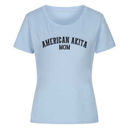 Premium Organic Damen-Shirt "American Akita - MOM" Sky Blue – hunde-shirt.de