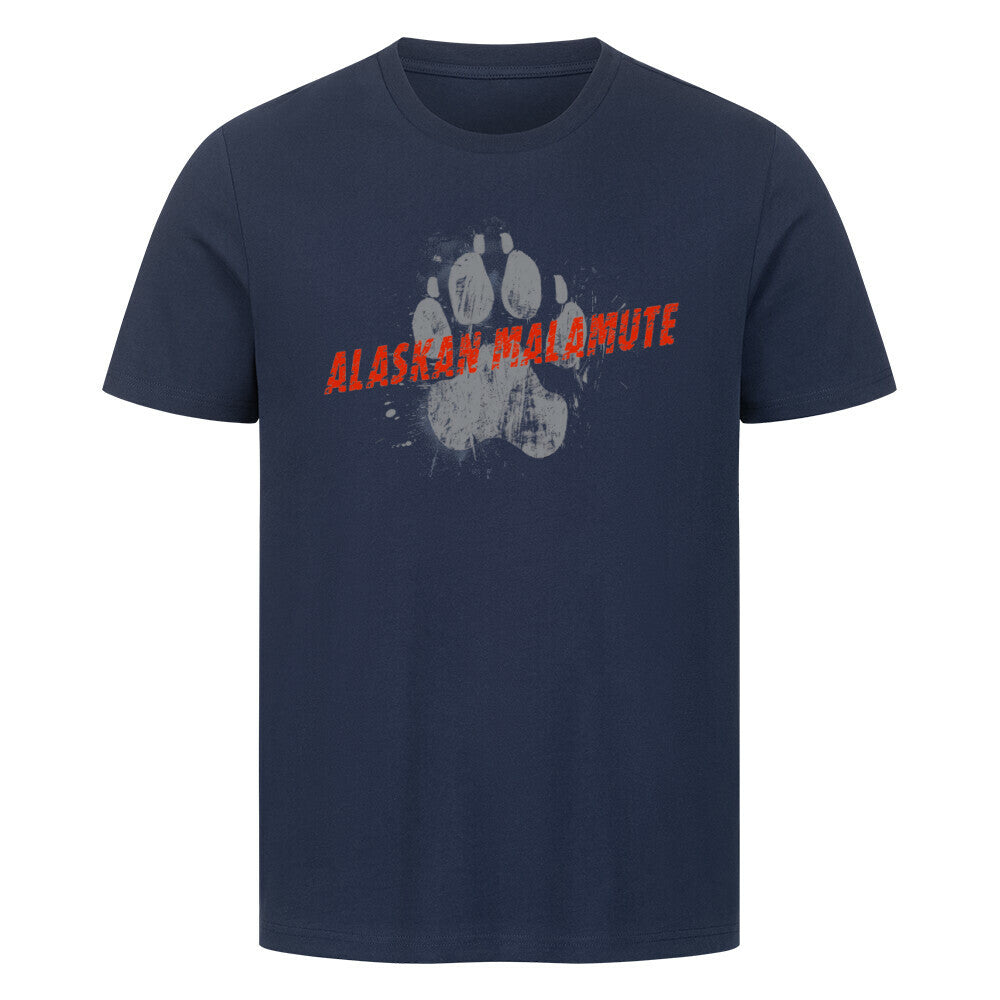 Premium T-Shirt "Alaskan Malamute - PAW" French Navy – hunde-shirt.de