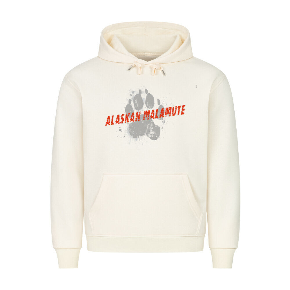 Premium Hoodie "Alaskan Malamute - PAW" Beige – hunde-shirt.de