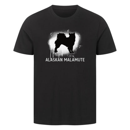 Premium T-Shirt "Alaskan Malamute - Brush" Schwarz – hunde-shirt.de