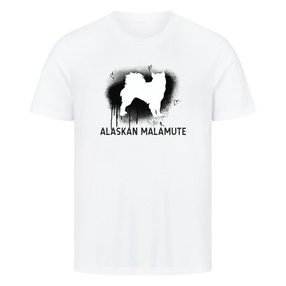 Premium T-Shirt "Alaskan Malamute - Brush" Weiß – hunde-shirt.de