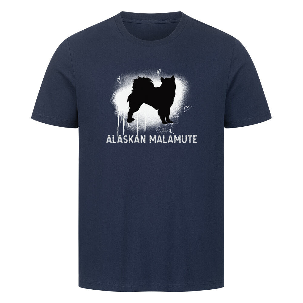 Premium T-Shirt "Alaskan Malamute - Brush" French Navy – hunde-shirt.de