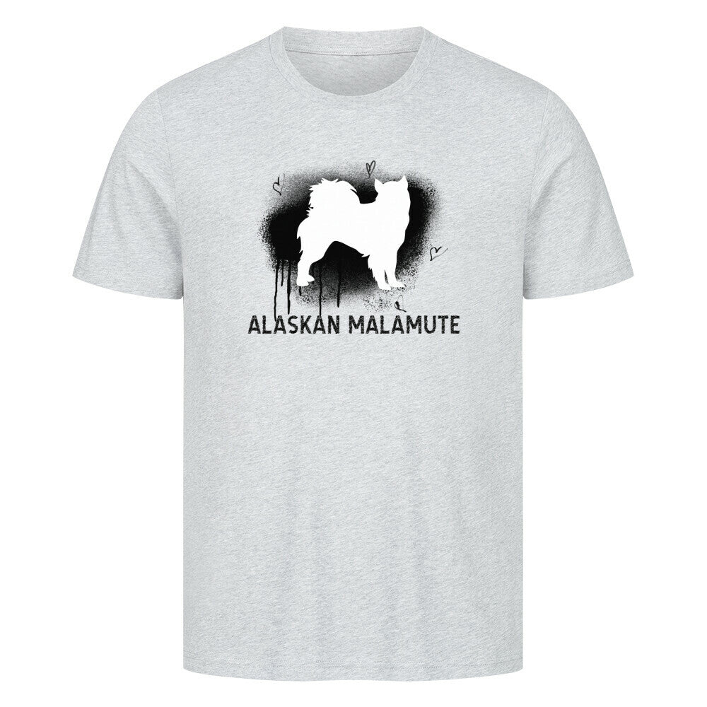 Premium T-Shirt "Alaskan Malamute - Brush" Heather Grey – hunde-shirt.de