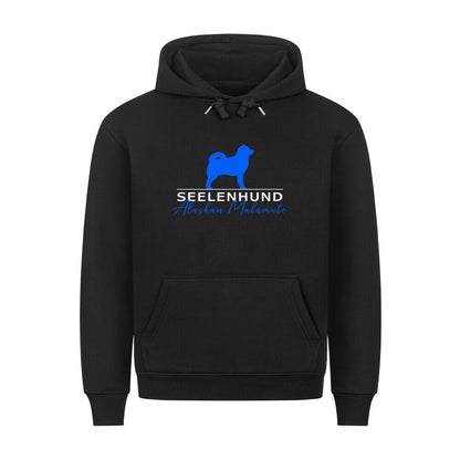 Premium Hoodie "Alaskan Malamute - Seelenhund" Schwarz – hunde-shirt.de