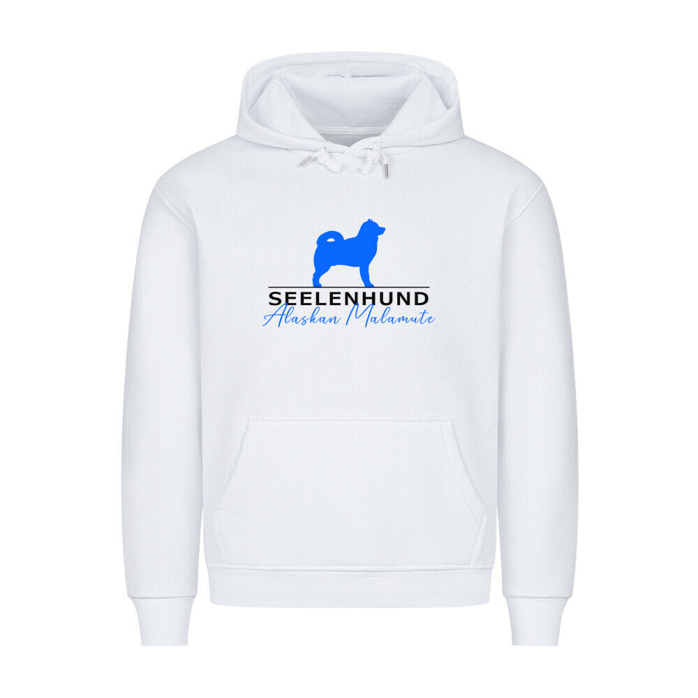 Premium Hoodie "Alaskan Malamute - Seelenhund" Weiß – hunde-shirt.de