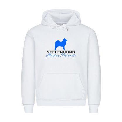 Premium Hoodie "Alaskan Malamute - Seelenhund" Weiß – hunde-shirt.de