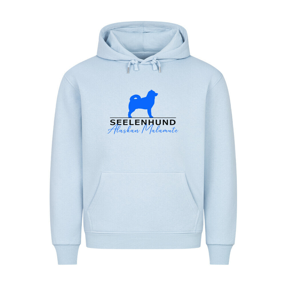 Premium Hoodie "Alaskan Malamute - Seelenhund" Babyblau – hunde-shirt.de