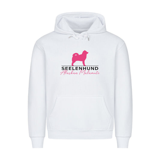 Premium Hoodie "Alaskan Malamute - Seelenhund" Weiß – hunde-shirt.de