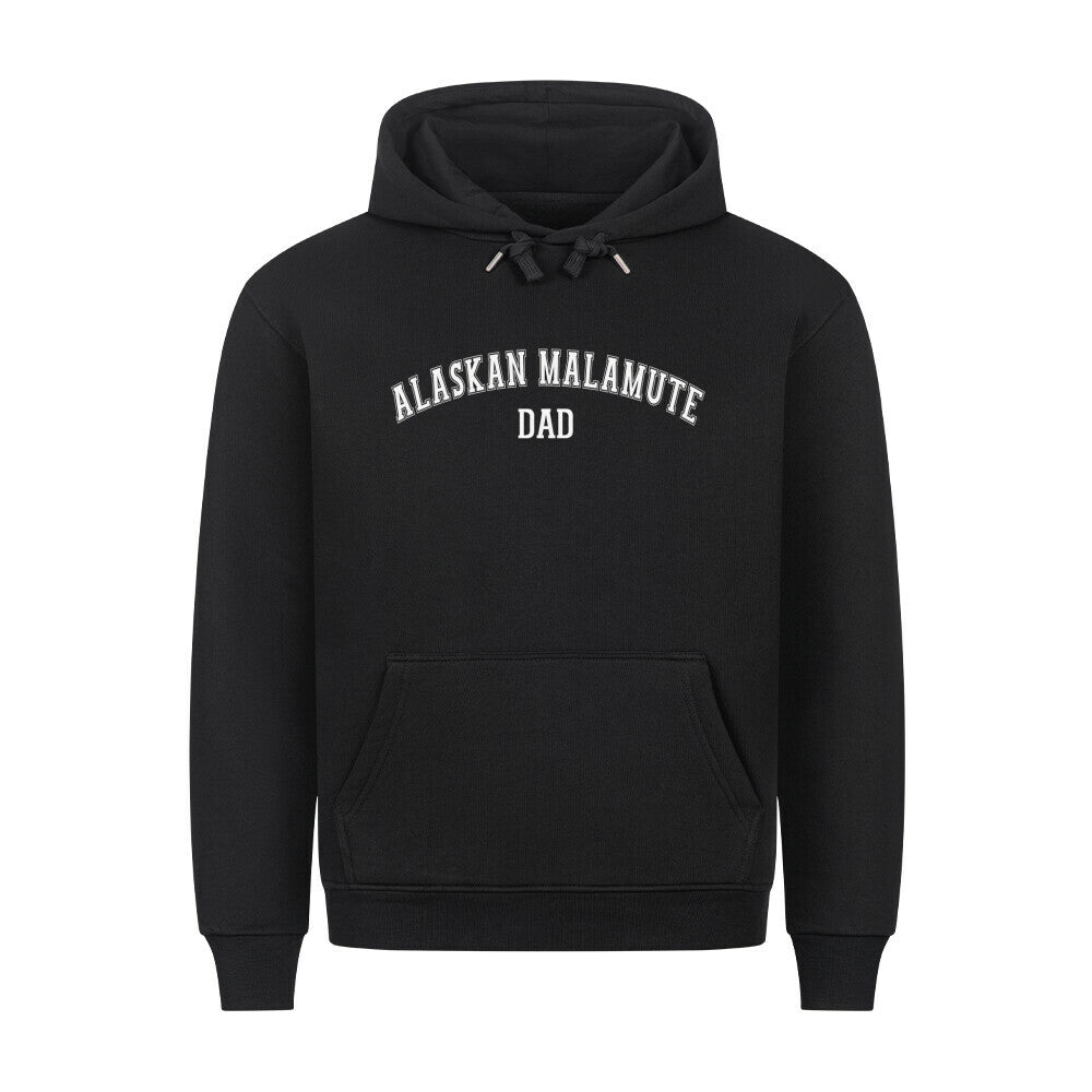 Premium Hoodie "Alaskan Malamute - DAD" Schwarz – hunde-shirt.de