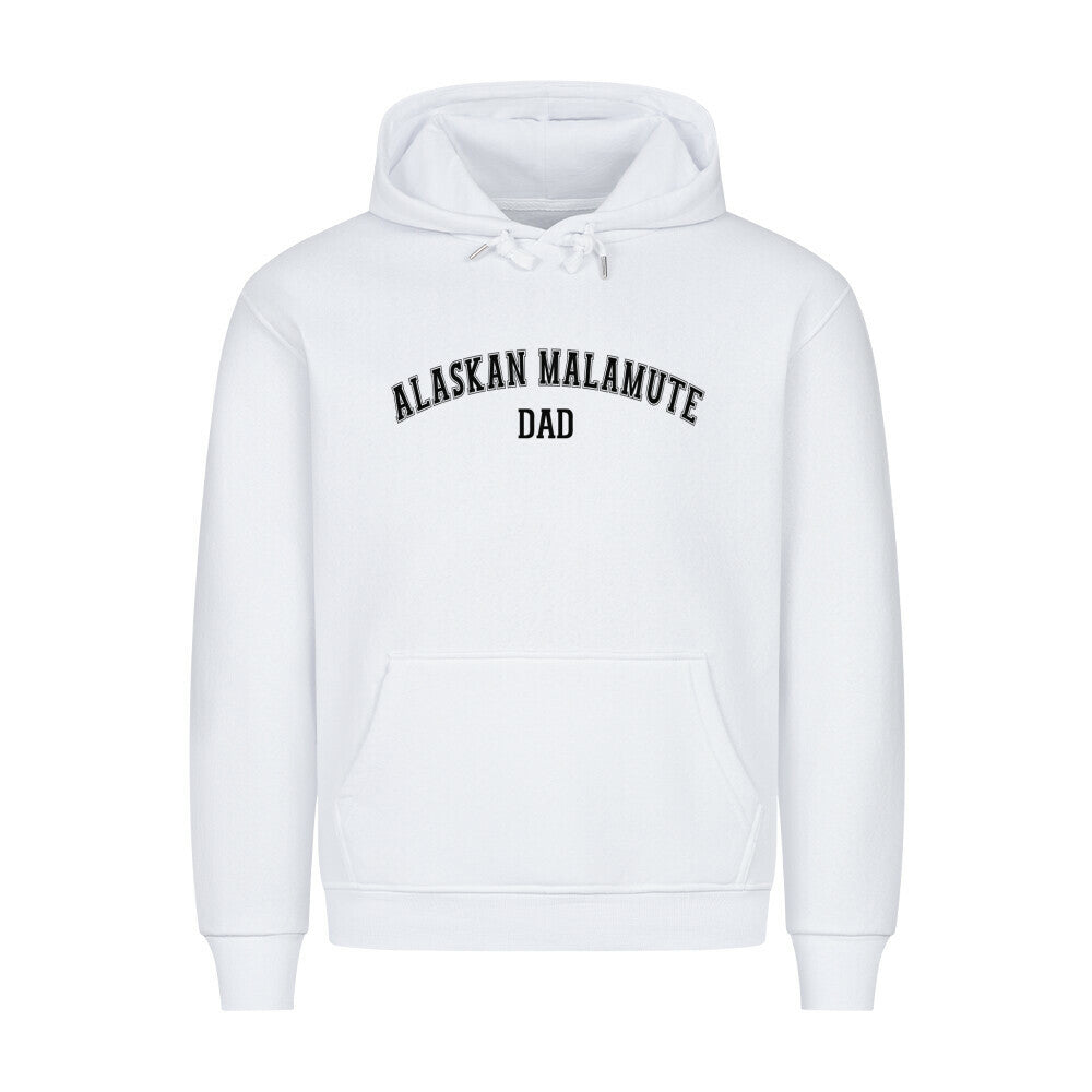 Premium Hoodie "Alaskan Malamute - DAD" Weiß – hunde-shirt.de