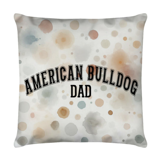 Kissen "American Bulldog - DAD" Weiß – hunde-shirt.de