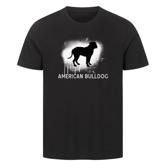 Premium T-Shirt "American Bulldog - Brush" Schwarz – hunde-shirt.de