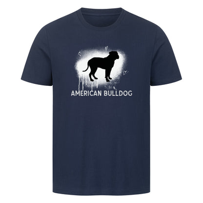 Premium T-Shirt "American Bulldog - Brush" French Navy – hunde-shirt.de