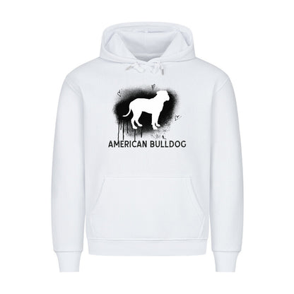 Premium Hoodie "American Bulldog - Brush" Weiß – hunde-shirt.de