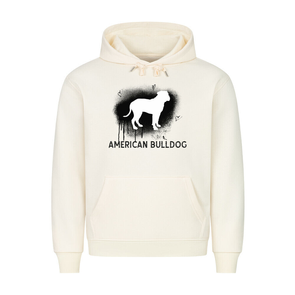 Premium Hoodie "American Bulldog - Brush" Beige – hunde-shirt.de