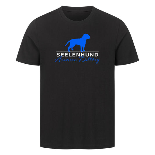 Premium T-Shirt "American Bulldog - Seelenhund" Schwarz – hunde-shirt.de