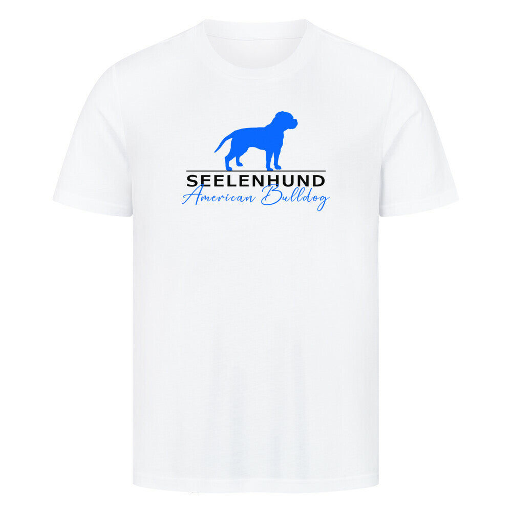 Premium T-Shirt "American Bulldog - Seelenhund" Weiß – hunde-shirt.de