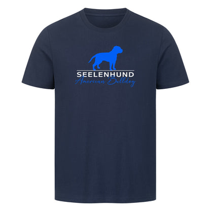 Premium T-Shirt "American Bulldog - Seelenhund" French Navy – hunde-shirt.de