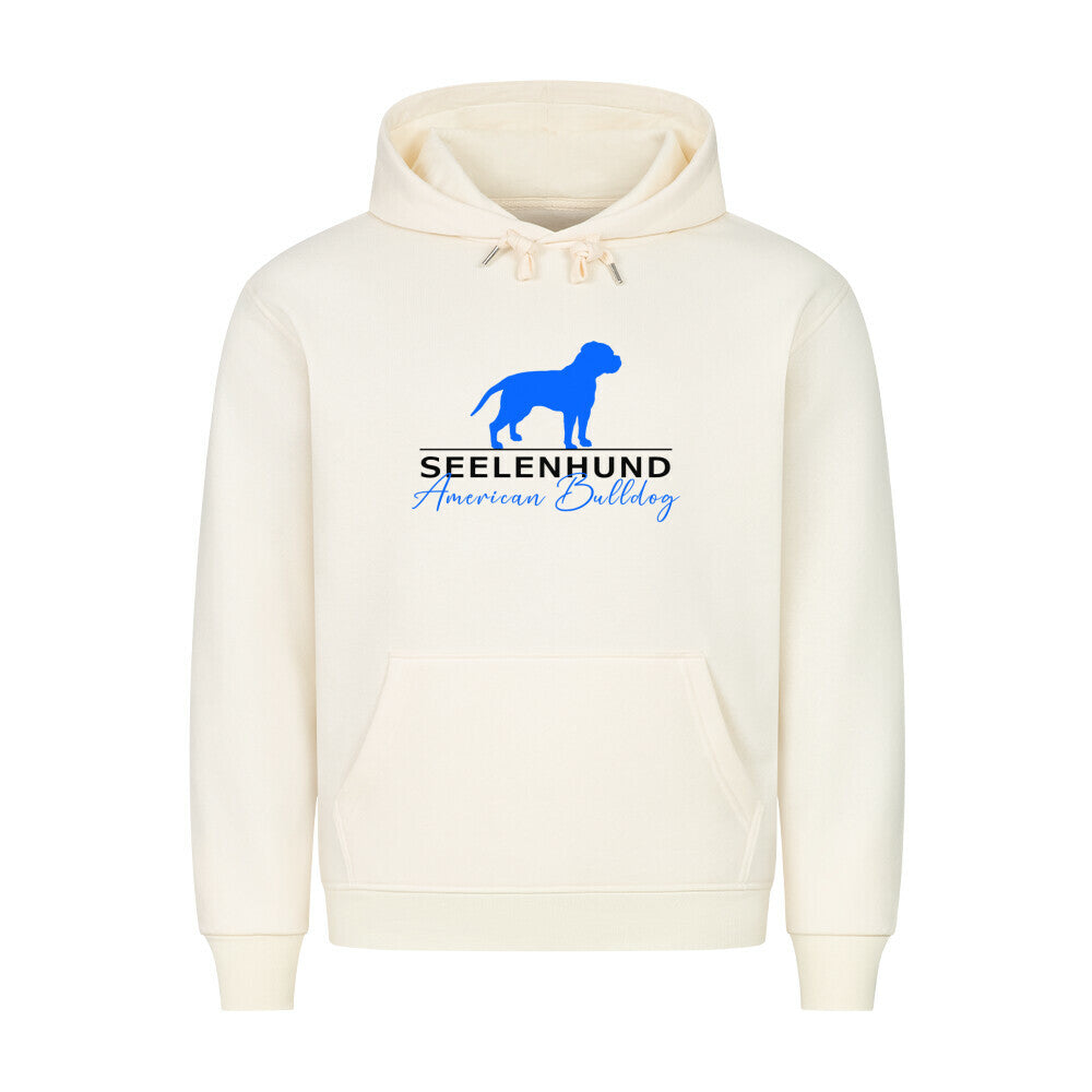 Premium Hoodie "American Bulldog - Seelenhund" Beige – hunde-shirt.de