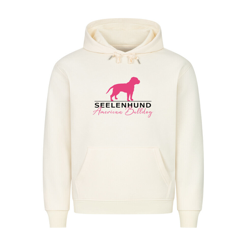 Premium Hoodie "American Bulldog - Seelenhund" Beige – hunde-shirt.de